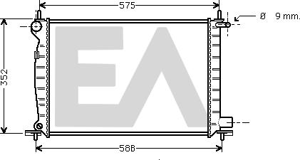 EACLIMA 31R22065 - Радиатор, охлаждане на двигателя vvparts.bg