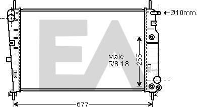 EACLIMA 31R22066 - Радиатор, охлаждане на двигателя vvparts.bg