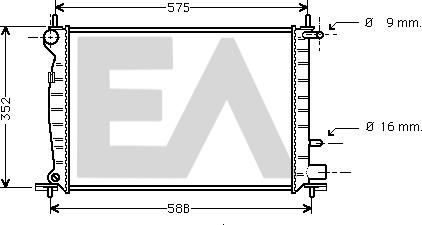 EACLIMA 31R22061 - Радиатор, охлаждане на двигателя vvparts.bg