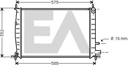 EACLIMA 31R22062 - Радиатор, охлаждане на двигателя vvparts.bg