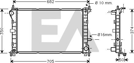 EACLIMA 31R22084 - Радиатор, охлаждане на двигателя vvparts.bg