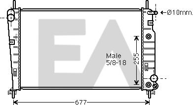 EACLIMA 31R22079 - Радиатор, охлаждане на двигателя vvparts.bg