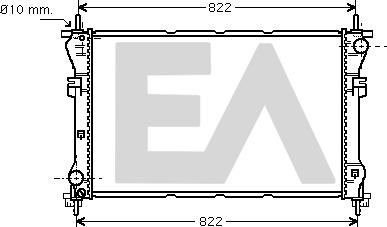 EACLIMA 31R22076 - Радиатор, охлаждане на двигателя vvparts.bg