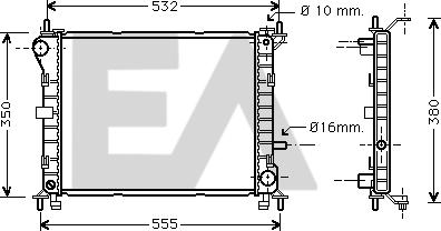EACLIMA 31R22073 - Радиатор, охлаждане на двигателя vvparts.bg