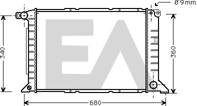 EACLIMA 31R22072 - Радиатор, охлаждане на двигателя vvparts.bg