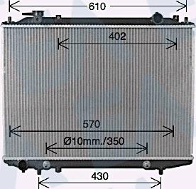 EACLIMA 31R22142 - Радиатор, охлаждане на двигателя vvparts.bg