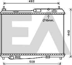 EACLIMA 31R22100 - Радиатор, охлаждане на двигателя vvparts.bg