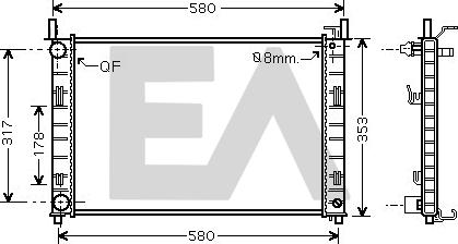 EACLIMA 31R22119 - Радиатор, охлаждане на двигателя vvparts.bg