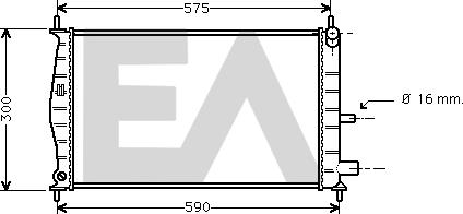 EACLIMA 31R22113 - Радиатор, охлаждане на двигателя vvparts.bg