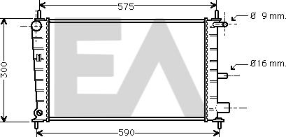 EACLIMA 31R22112 - Радиатор, охлаждане на двигателя vvparts.bg