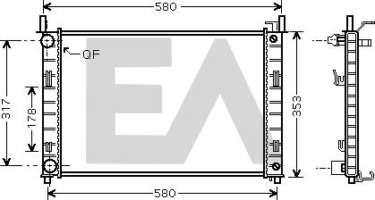 EACLIMA 31R22117 - Радиатор, охлаждане на двигателя vvparts.bg
