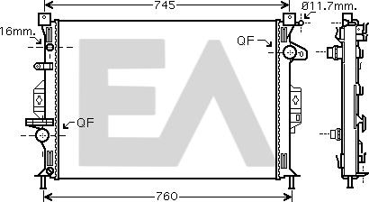 EACLIMA 31R22136 - Радиатор, охлаждане на двигателя vvparts.bg