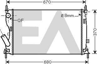 EACLIMA 31R22130 - Радиатор, охлаждане на двигателя vvparts.bg