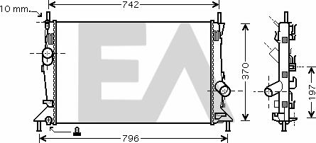 EACLIMA 31R22124 - Радиатор, охлаждане на двигателя vvparts.bg