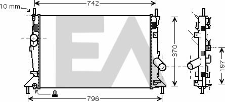 EACLIMA 31R22125 - Радиатор, охлаждане на двигателя vvparts.bg