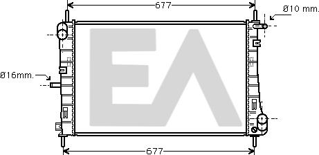 EACLIMA 31R22123 - Радиатор, охлаждане на двигателя vvparts.bg