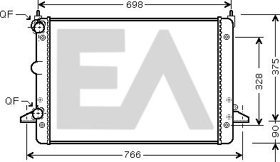 EACLIMA 31R22127 - Радиатор, охлаждане на двигателя vvparts.bg