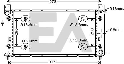 EACLIMA 31R27001 - Радиатор, охлаждане на двигателя vvparts.bg