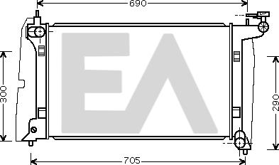 EACLIMA 31R71148 - Радиатор, охлаждане на двигателя vvparts.bg