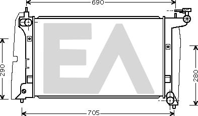 EACLIMA 31R71300 - Радиатор, охлаждане на двигателя vvparts.bg