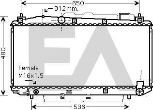 EACLIMA 31R71303 - Радиатор, охлаждане на двигателя vvparts.bg