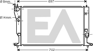 EACLIMA 31R71204 - Радиатор, охлаждане на двигателя vvparts.bg