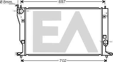 EACLIMA 31R71203 - Радиатор, охлаждане на двигателя vvparts.bg