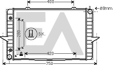 EACLIMA 31R78032 - Радиатор, охлаждане на двигателя vvparts.bg