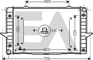 EACLIMA 31R78028 - Радиатор, охлаждане на двигателя vvparts.bg