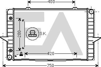 EACLIMA 31R78022 - Радиатор, охлаждане на двигателя vvparts.bg