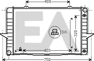 EACLIMA 31R78027 - Радиатор, охлаждане на двигателя vvparts.bg