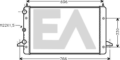 EACLIMA 31R77095 - Радиатор, охлаждане на двигателя vvparts.bg