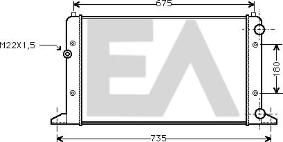 EACLIMA 31R77098 - Радиатор, охлаждане на двигателя vvparts.bg