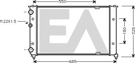 EACLIMA 31R77045 - Радиатор, охлаждане на двигателя vvparts.bg