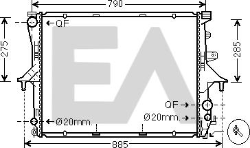 EACLIMA 31R77046 - Радиатор, охлаждане на двигателя vvparts.bg