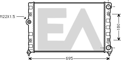 EACLIMA 31R77040 - Радиатор, охлаждане на двигателя vvparts.bg