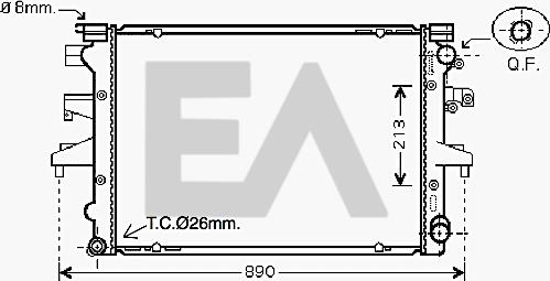 EACLIMA 31R77055 - Радиатор, охлаждане на двигателя vvparts.bg