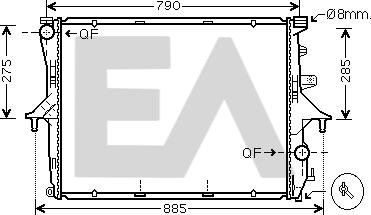 EACLIMA 31R77051 - Радиатор, охлаждане на двигателя vvparts.bg