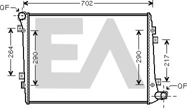 EACLIMA 31R77052 - Радиатор, охлаждане на двигателя vvparts.bg