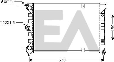 EACLIMA 31R77015 - Радиатор, охлаждане на двигателя vvparts.bg