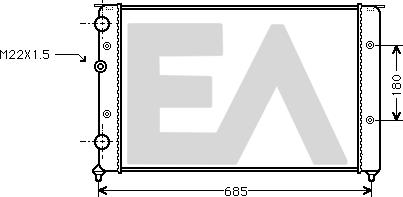 EACLIMA 31R77089 - Радиатор, охлаждане на двигателя vvparts.bg