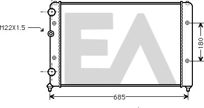 EACLIMA 31R77083 - Радиатор, охлаждане на двигателя vvparts.bg