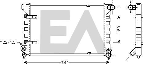 EACLIMA 31R77022 - Радиатор, охлаждане на двигателя vvparts.bg