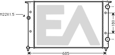 EACLIMA 31R77078 - Радиатор, охлаждане на двигателя vvparts.bg