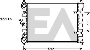 EACLIMA 31R77077 - Радиатор, охлаждане на двигателя vvparts.bg
