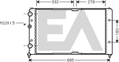 EACLIMA 31R77104 - Радиатор, охлаждане на двигателя vvparts.bg