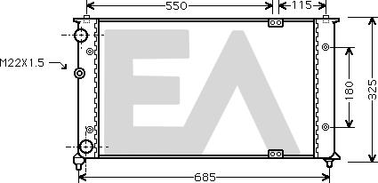 EACLIMA 31R77105 - Радиатор, охлаждане на двигателя vvparts.bg