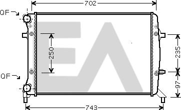 EACLIMA 31R77116 - Радиатор, охлаждане на двигателя vvparts.bg