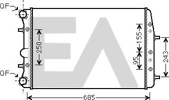 EACLIMA 31R77135 - Радиатор, охлаждане на двигателя vvparts.bg