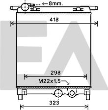 EACLIMA 31R77125 - Радиатор, охлаждане на двигателя vvparts.bg